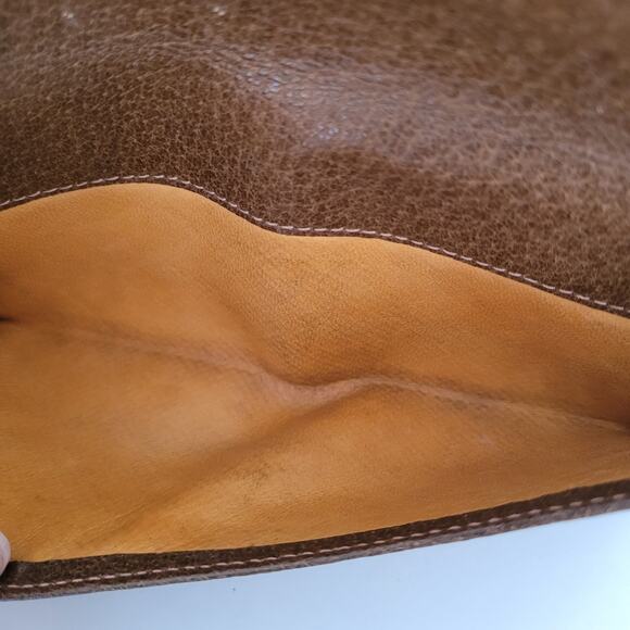 GUCCI Vintage Clasp Horsebit Wallet Bifold Brown Large Retro Clutch Leather Box - Picture 12 of 16